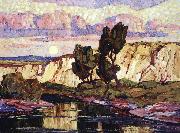 Sven Birger Sandzen Creek at Moonrise oil